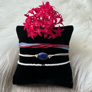 💙 PURA VIDA Set of 3 Adjustable Bracelets